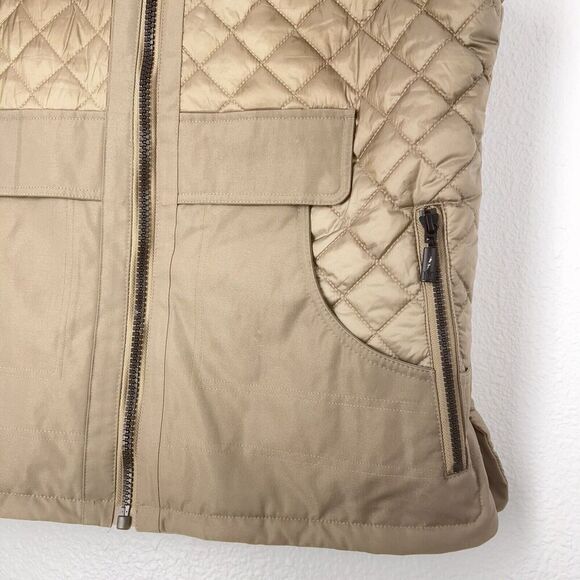 Martha Stewart vest cream jacket cozy womens casual front pockets size M - Picture 4 of 11